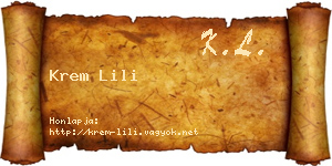 Krem Lili névjegykártya
